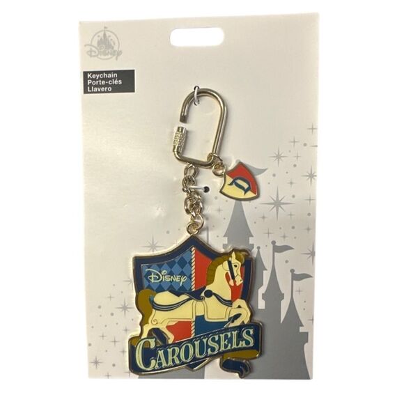 NWT Disney Parks Keychain | Carousel keychain or bag charm - Picture 1 of 3